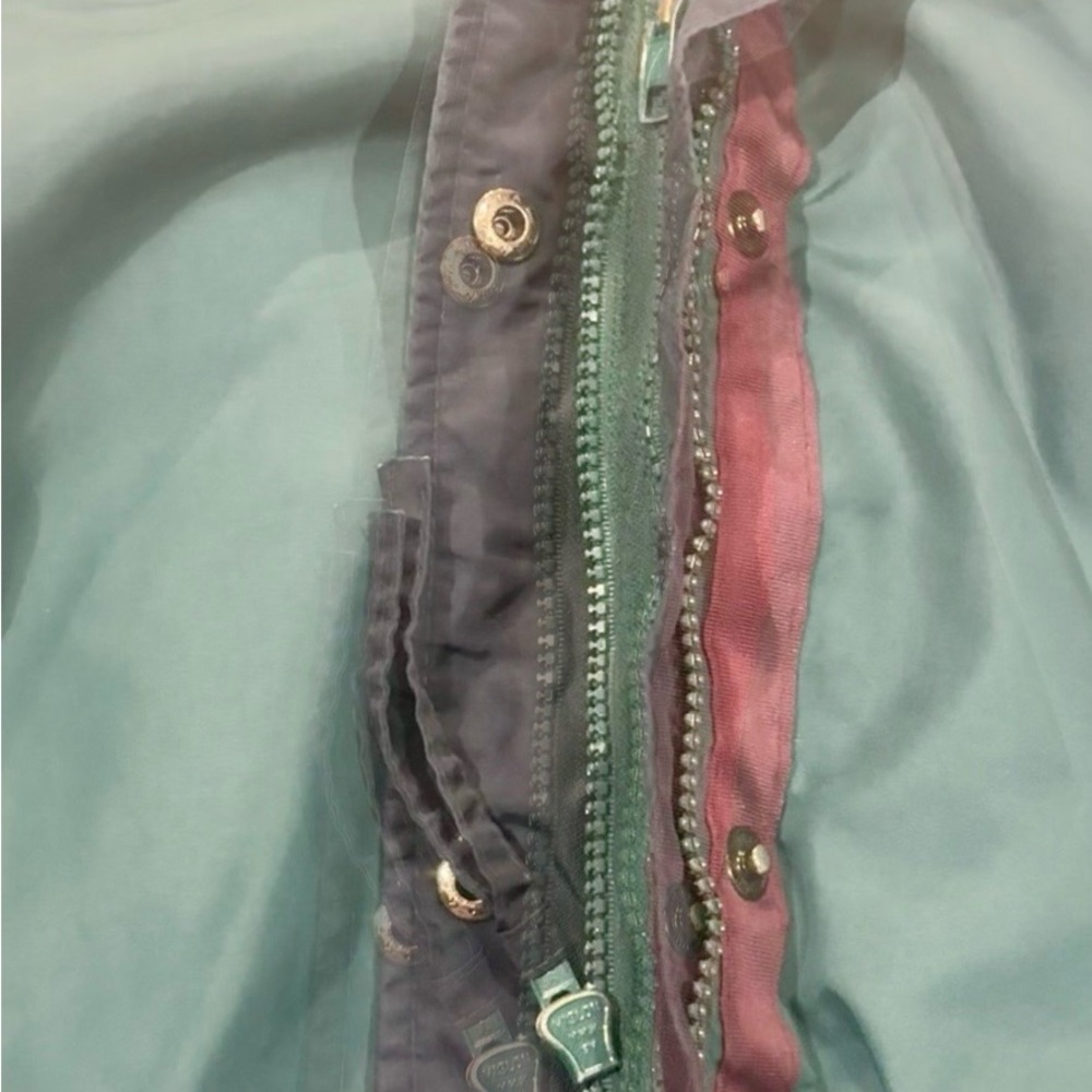 Vintage Columbia Women’s Medium Jacket Teal Purple Windbreaker Made in Korea - Picture 7 of 10